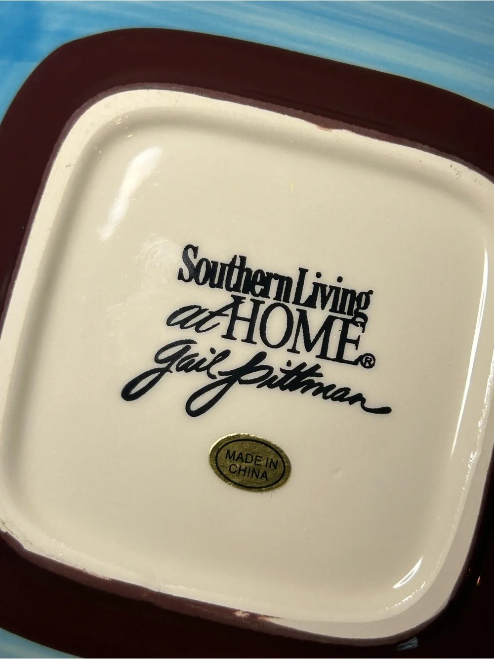 4 Gail Pittman Southern Living At Home BRIO Square Appetizer Plate Arts & Crafts
